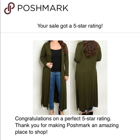 OLIVE DUSTER/ CARDIGAN - Picture 6 of 7